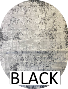 Ковер AMINA (NP208_GREY/BLACK) 0,6х1,0 Овал