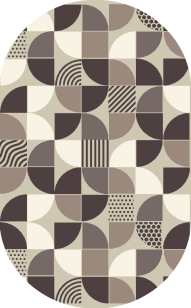 Карпеты обработанные Принт   ПА 1,66 2,3  БАВЕНО ОВАЛ 17 34 1Y  1 сорт