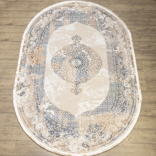 Ковер "Ascona" (4406G_BEJ / BEJ) Овал 0,8х1,5