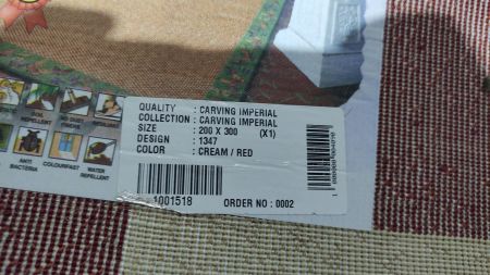 ковер imperial carving 1347 cream / red