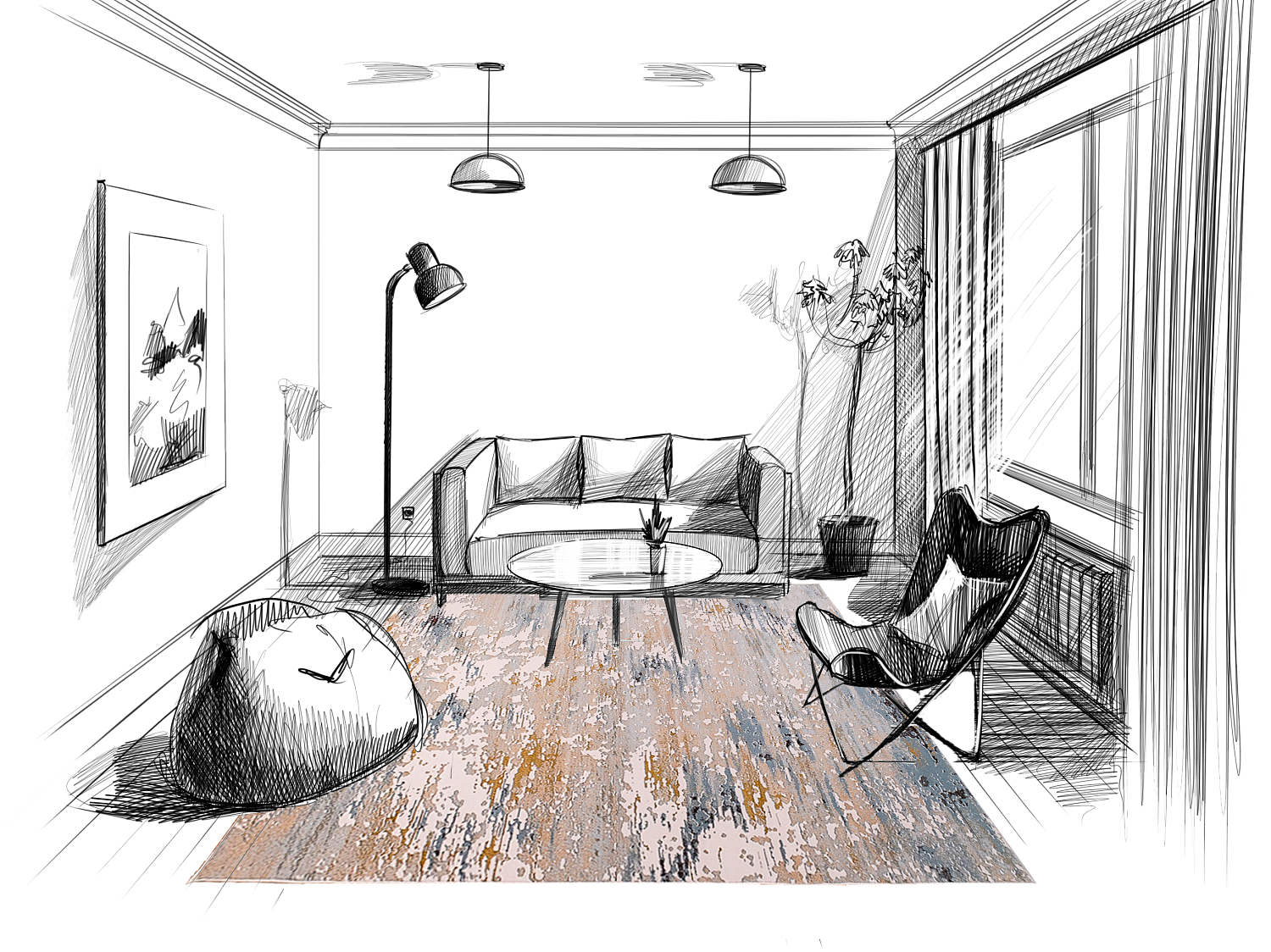 ковер каскад 25632 24346